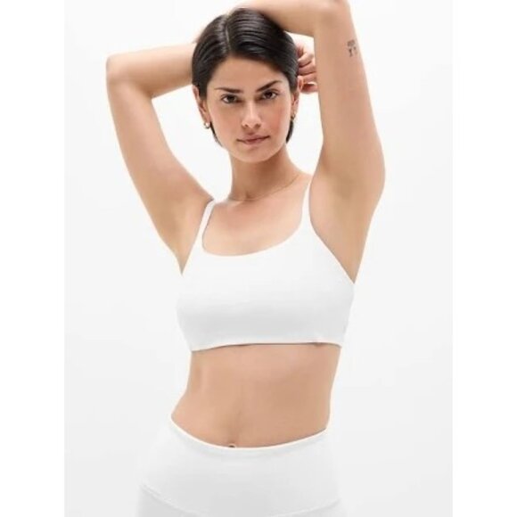 Athleta Other - Athleta  White Strappy Sport Bra Size M Workout Gym Yoga Active Wear Outer Wear